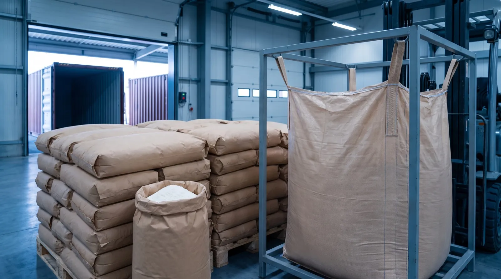 Coconut bulk packaging: 25 kg bags, totes and nitrogen flush