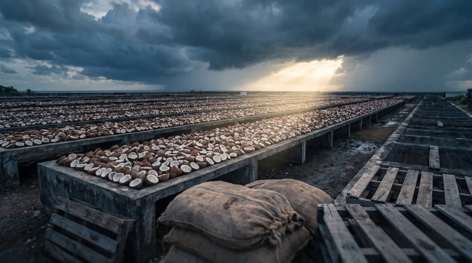 La Niña to El Niño: the 12-month lag in coconut supply